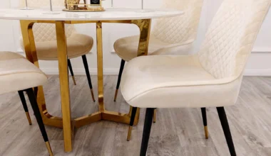 Lucien Gold 1.2 Round Dining Table