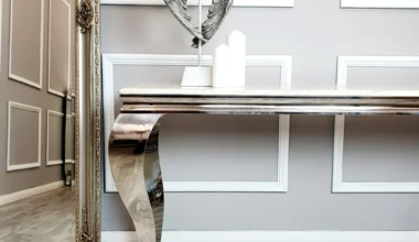 Louis Chrome Console Table