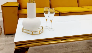 Louis Gold White Coffee Table