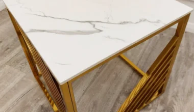 Azure Gold Lamp Table