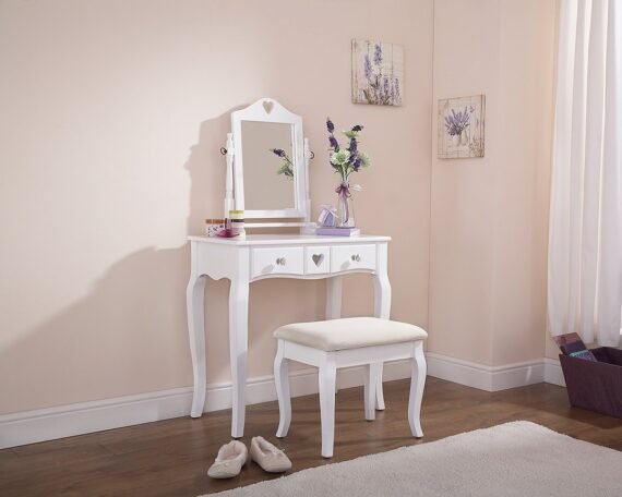 Heart DRESSER & STOOL SET