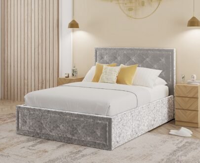 Hollywood FABRIC OTTOMAN BEDSTEAD