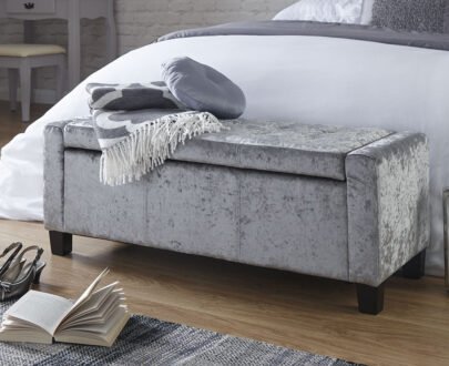 Verona CRUSHED VELVET OTTOMAN STORAGE BENCH