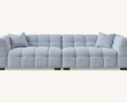 Aluxo Tribeca Sofa Range in Pearl Boucle Fabric