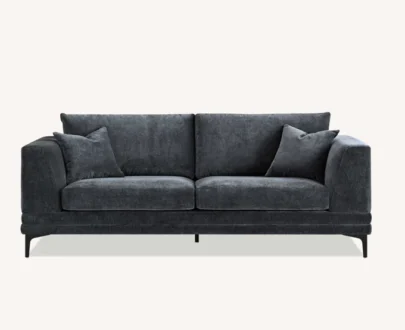 Aluxo Lenox Sofa Range in Steel Velvet