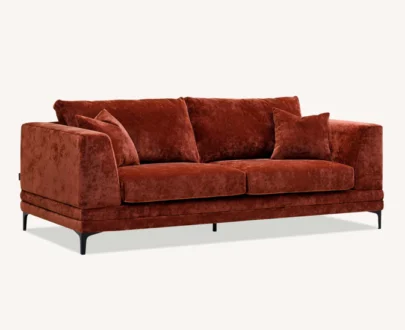 Aluxo Lenox Sofa Range in Rust Velvet